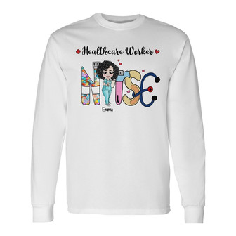 Personalized Nurse Healthcare Long Sleeve Shirt - Thegiftio UK