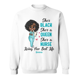 Personalized Nurse Living Her Life Sweatshirt - Thegiftio UK
