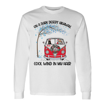 Personalized On Dark Desert Highway Dog Christmas Long Sleeve Shirt - Thegiftio UK