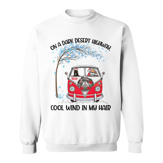 Personalized On Dark Desert Highway Dog Christmas Sweatshirt - Thegiftio UK