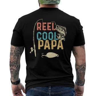 Personalized Papa Fishing FD Back Print T-Shirt - Thegiftio UK