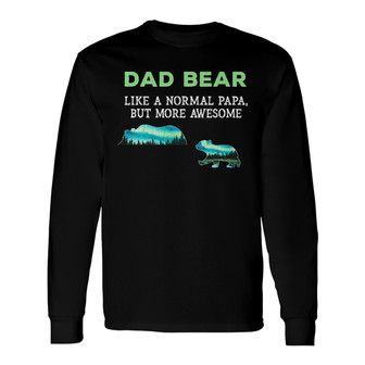 Personalized Papa Granpa Bear Long Sleeve Shirt - Thegiftio UK