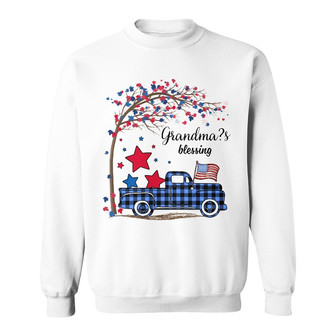 Personalized Patriotic Blessings Mama Grandma Sweatshirt - Thegiftio UK