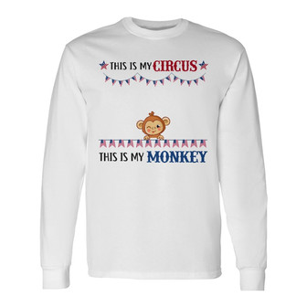 Personalized Patriotic Circus Monkeys Mom Dad Long Sleeve Shirt - Thegiftio UK