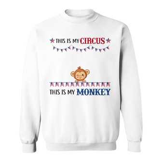 Personalized Patriotic Circus Monkeys Mom Dad Sweatshirt - Thegiftio UK