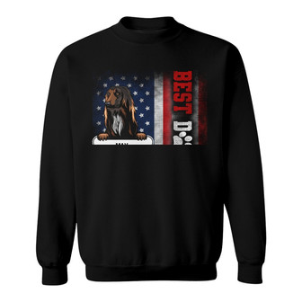 Personalized Patriotic Flag Dog Dad Sweatshirt - Thegiftio UK