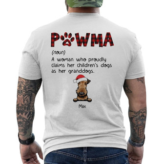 Personalized Pawma Definition Grandma Dog Christmas Back Print T-Shirt - Thegiftio UK