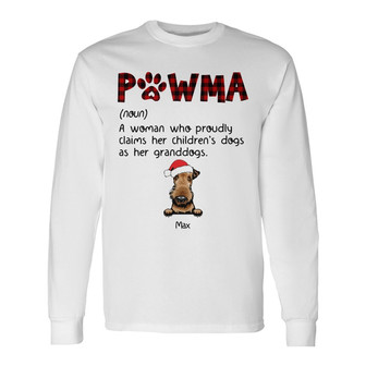 Personalized Pawma Definition Grandma Dog Christmas Long Sleeve Shirt - Thegiftio UK