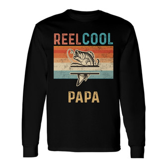 Personalized Reel Cool Dad Grandpa Fishing Long Sleeve Shirt - Thegiftio UK
