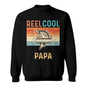 Personalized Reel Cool Dad Grandpa Fishing Sweatshirt - Thegiftio UK
