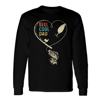 Personalized Reel Cool Fishing Dad Grandpa Long Sleeve Shirt - Thegiftio UK