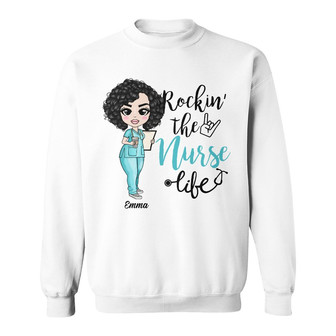 Personalized Rocking The Nurse Life Sweatshirt - Thegiftio UK