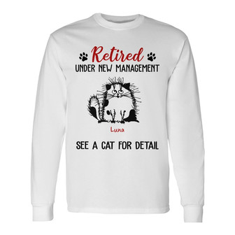 Personalized See Cat For Details Long Sleeve Shirt - Thegiftio UK
