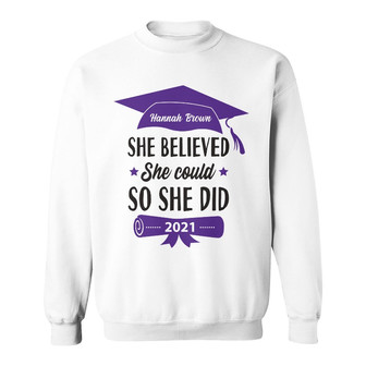 Personalized She Believe She Could Sweatshirt - Thegiftio UK