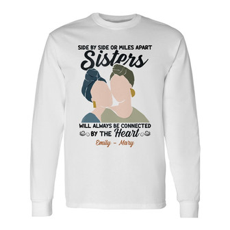 Personalized Side By Side Friends Long Sleeve Shirt - Thegiftio UK