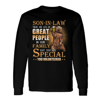 Personalized Son-in-Law Bear Long Sleeve Shirt - Thegiftio UK