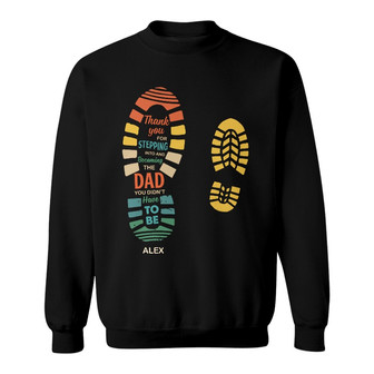Personalized Step Dad Thank You Sweatshirt - Thegiftio UK