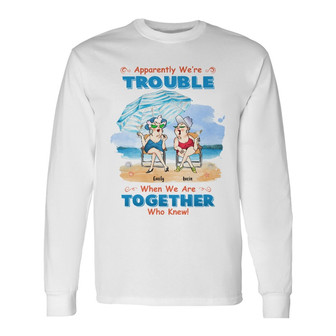 Personalized Summer Beach Friends Long Sleeve Shirt - Thegiftio UK