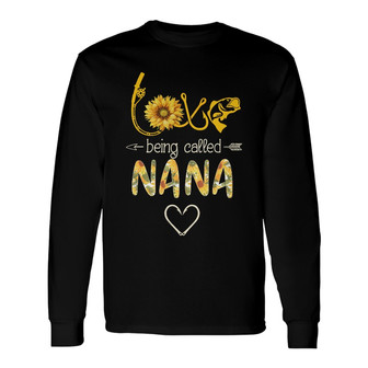 Personalized Sunflower Fishing Mom Grandma Long Sleeve Shirt - Thegiftio UK