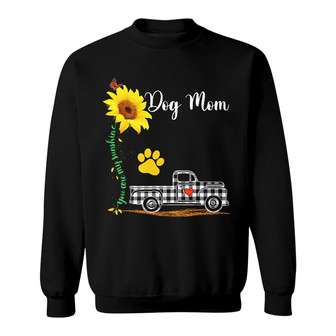 Personalized Sunflower Paw Dog Mom Grandma Sweatshirt - Thegiftio UK