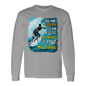 Personalized Surfing White Long Sleeve Shirt - Thegiftio UK