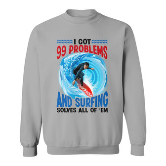 Personalized Surfing White Sweatshirt - Thegiftio UK