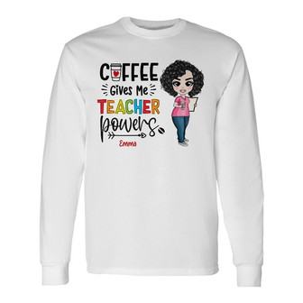 Personalized Teacher Back To School Coffee Long Sleeve Shirt - Thegiftio UK