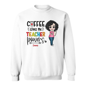 Personalized Teacher Back To School Coffee Sweatshirt - Thegiftio UK