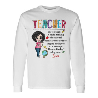Personalized Teacher Back To School Long Sleeve Shirt - Thegiftio UK