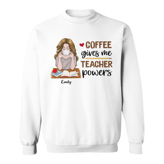 Personalized Teacher Coffee Sweatshirt - Thegiftio UK