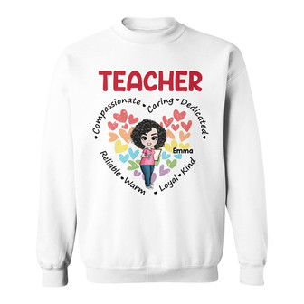 Personalized Teacher Compassionate Caring Sweatshirt - Thegiftio UK
