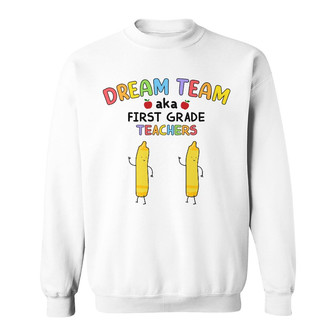 Personalized Teacher Crayon Dream Team Sweatshirt - Thegiftio UK
