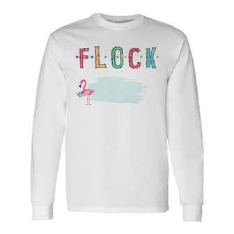 Personalized Teacher Flamingo Flock Long Sleeve Shirt - Thegiftio UK