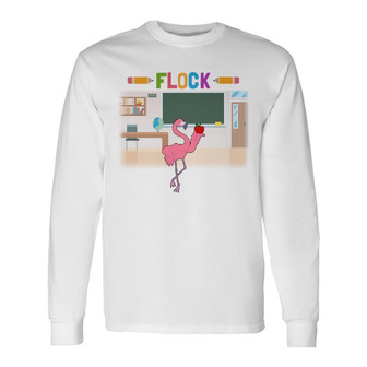 Personalized Teacher Flamingo Long Sleeve Shirt - Thegiftio UK