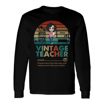 Personalized Teacher Long Sleeve Shirt - Thegiftio UK