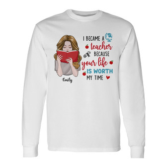 Personalized Teacher Long Sleeve Shirt - Thegiftio UK