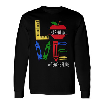 Personalized Teacher Love Long Sleeve Shirt - Thegiftio UK