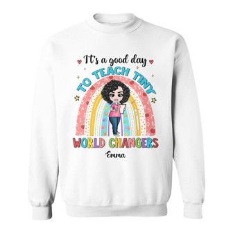 Personalized Teacher Rainbow Back To School Sweatshirt - Thegiftio UK