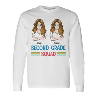 Personalized Teacher Squad Long Sleeve Shirt - Thegiftio UK