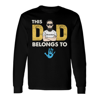 Personalized This Dad Grandpa Belong To Long Sleeve Shirt - Thegiftio UK