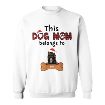 Personalized This Dog Mom Belongs To Sweatshirt - Thegiftio UK