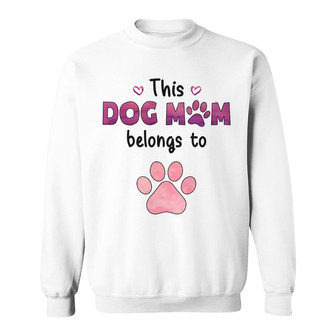 Personalized This Dog Mom Belongs To Watercolor Sweatshirt - Thegiftio UK