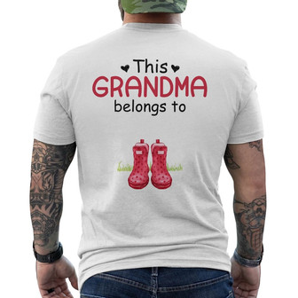 Personalized This Grandma Belongs To Boots Back Print T-Shirt - Thegiftio UK