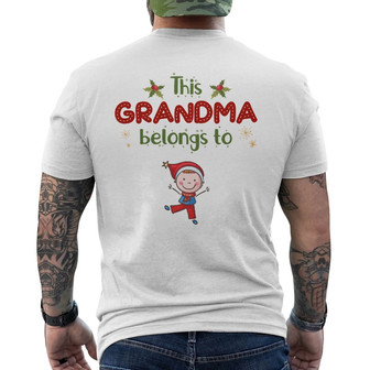 Personalized This Grandma Christmas Back Print T-Shirt - Thegiftio UK