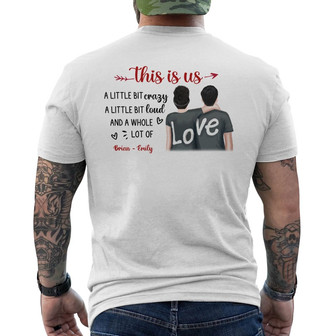 Personalized This Is Us Couple Back Print T-Shirt - Thegiftio UK