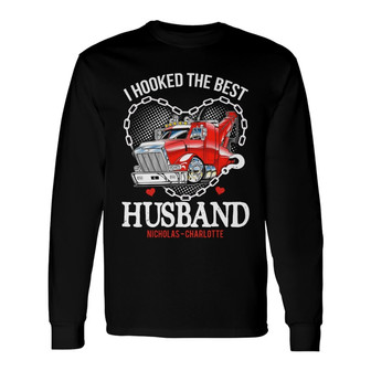 Personalized Tow Truck Husband Wife Long Sleeve Shirt - Thegiftio UK