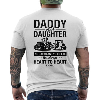 Personalized Tractor Farmer Daddy and Daughter Back Print T-Shirt - Thegiftio UK
