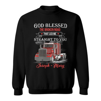 Personalized Truck Couple God Blessed Sweatshirt TID - Thegiftio UK
