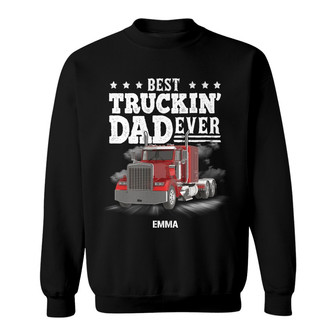 Personalized Trucker Dad Sweatshirt - Thegiftio UK