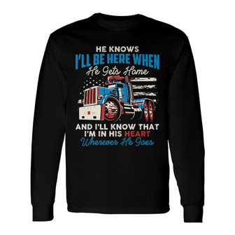 Personalized Trucker Wife Long Sleeve Shirt - Thegiftio UK